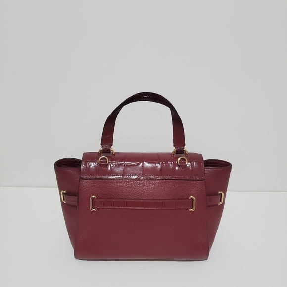 Coach Blake Flap Carryall Wine Crossbody Bag - Picture 5 of 12